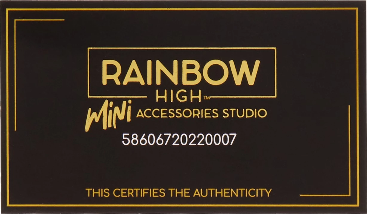 Set çanta aksesorësh Rainbow High Accessories Studio Series 1, për kukulla, Mix