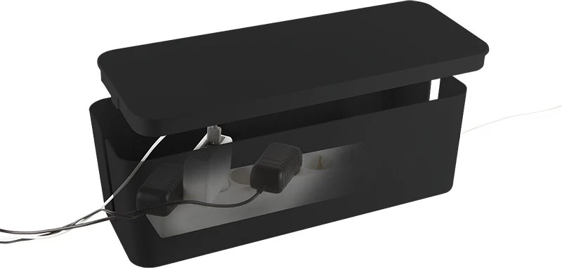 Kutia për organizimin e kabllove Logilink, ngjyrë e zezë