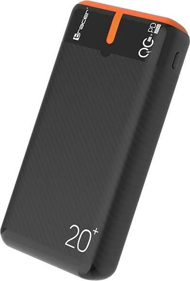 Power bank Tracer EnerGen 20000 mAh, e zezë, portokalli