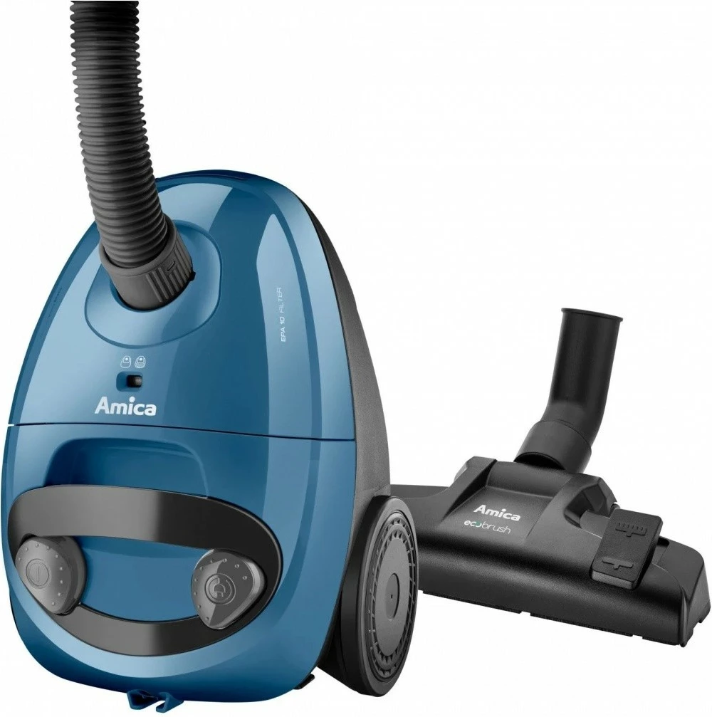 Fshesë me korent Amica ORA VM1036 me qese, 2L, 900W, Zi/Blu