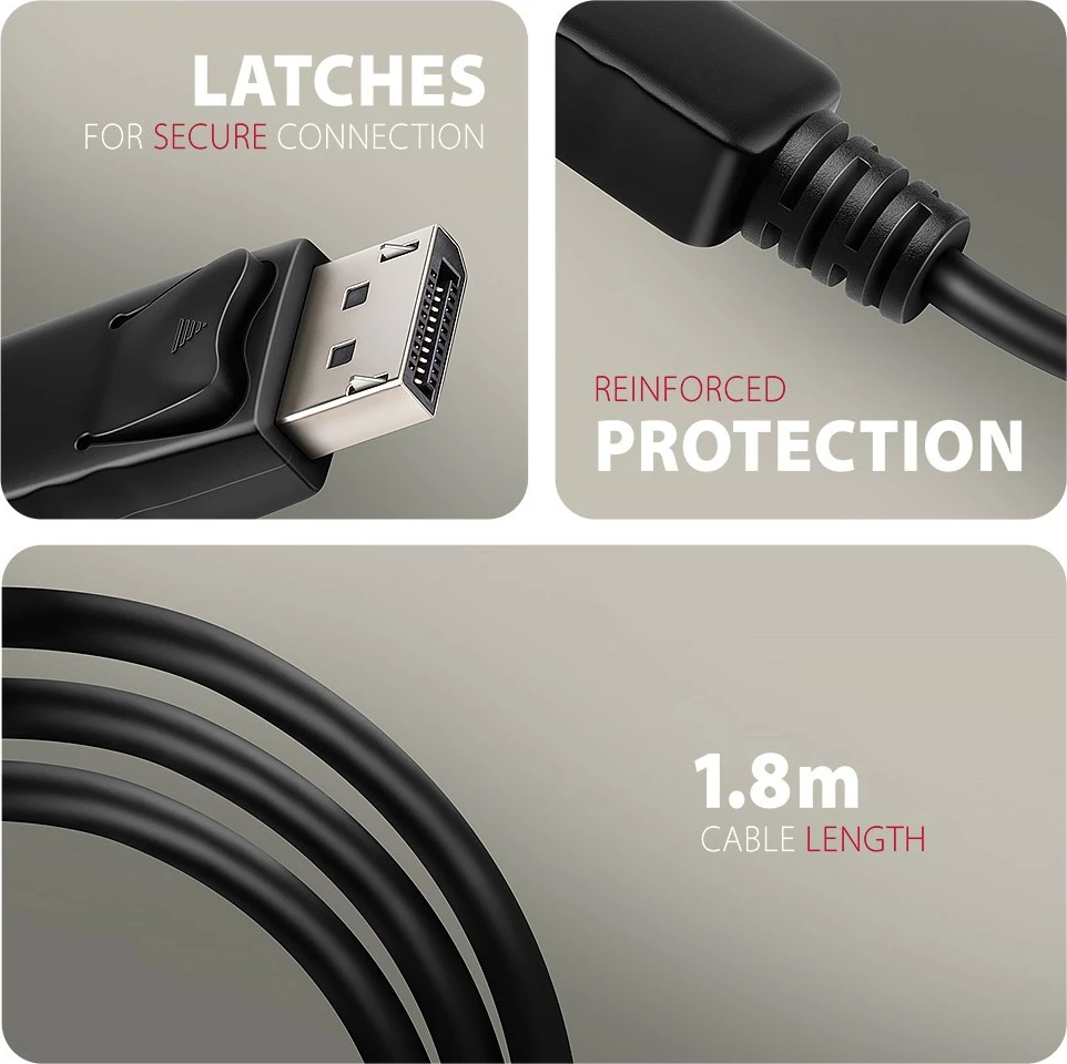 Adapter kabllo DisplayPort në HDMI AXAGON RVD-HI20C2, 1.8m, 4K/60Hz, i zi