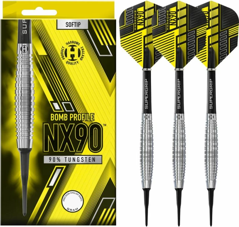 Shigjeta darts Harrows, unisex, të verdha/gri