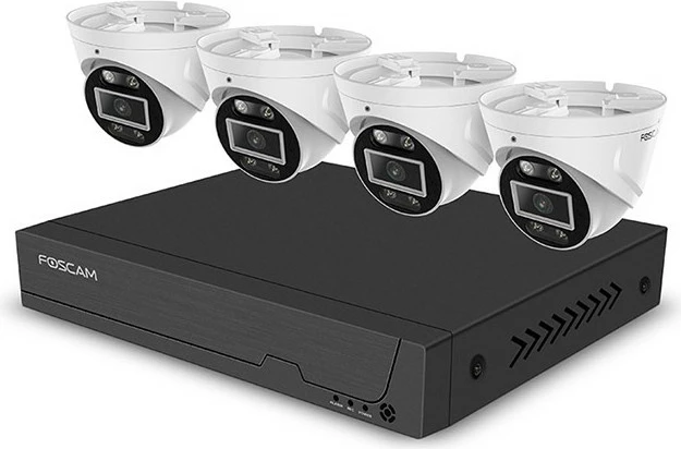 Set kamerash sigurie Foscam FNA108E-T4-2T, 4 kamera, regjistrues, 2TB, bardhë