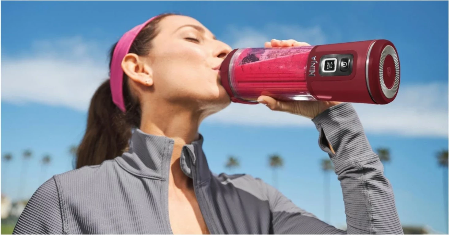 Blender portabel Ninja BC151, 0.53L, USB-C, i kuq