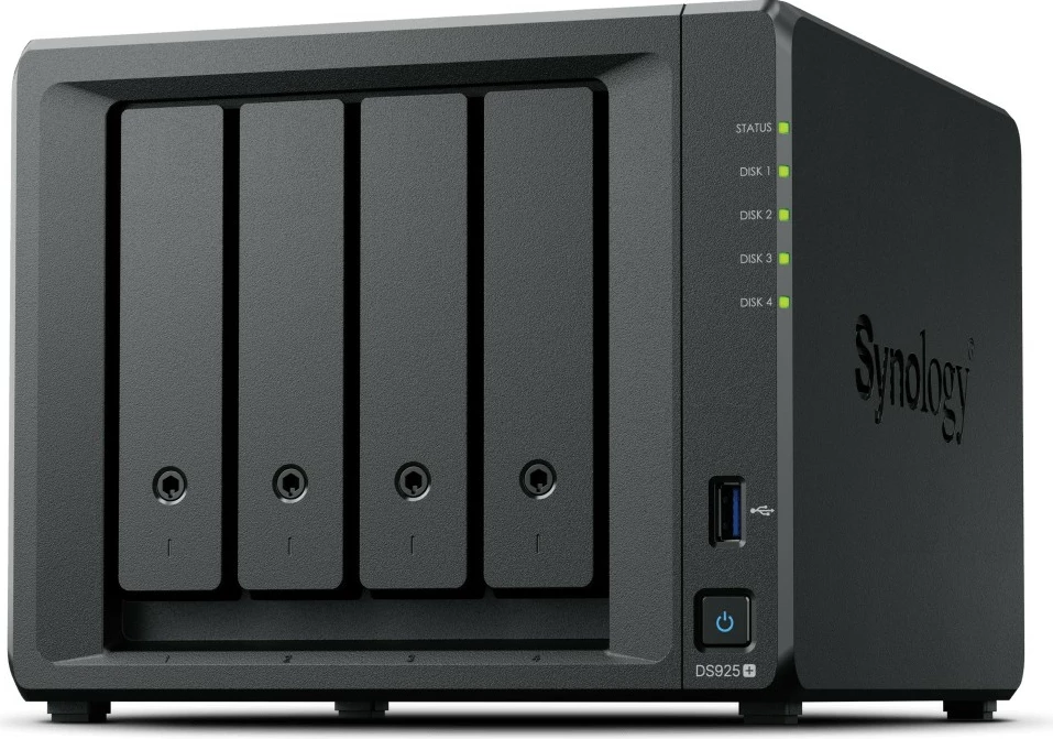 NAS Synology DS925+ 4GB RAM, 4-bay, e zezë