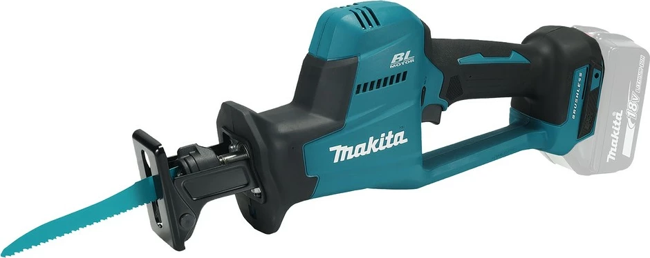 Sharrë reciproke Makita DJR189Z, brushless, 18V, Li-Ion, zi/blu