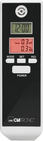 Alkomatizues Clatronic AT 3605, 0,2 ‰ - 0,5 ‰, i bardhë/i zi