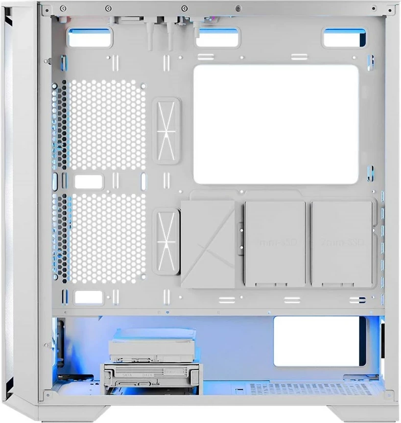 Kasë MODECOM HORIZON ARGB Flow MIDI USB 3.0 X 2 CYPE-C, e bardhë
