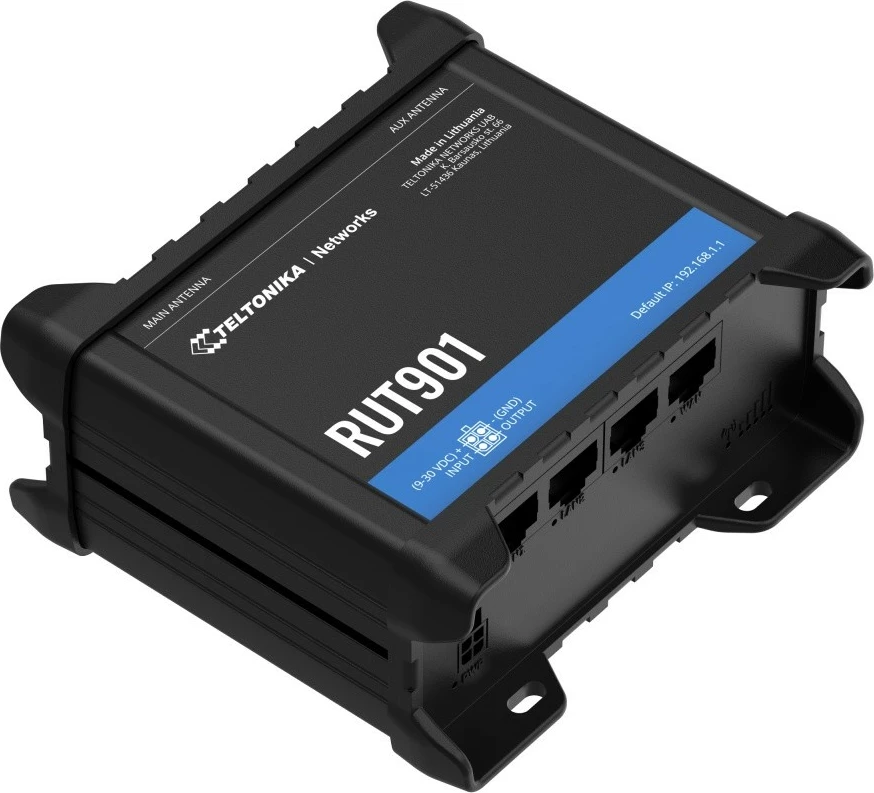 Ruter LTE TELTONIKA RUT901, 4xRJ45, 2xSIM, WiFi, i zi
