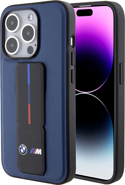 Mbështjellës BMW M Grip Stand Bicolor për iPhone 15 Pro, Blu