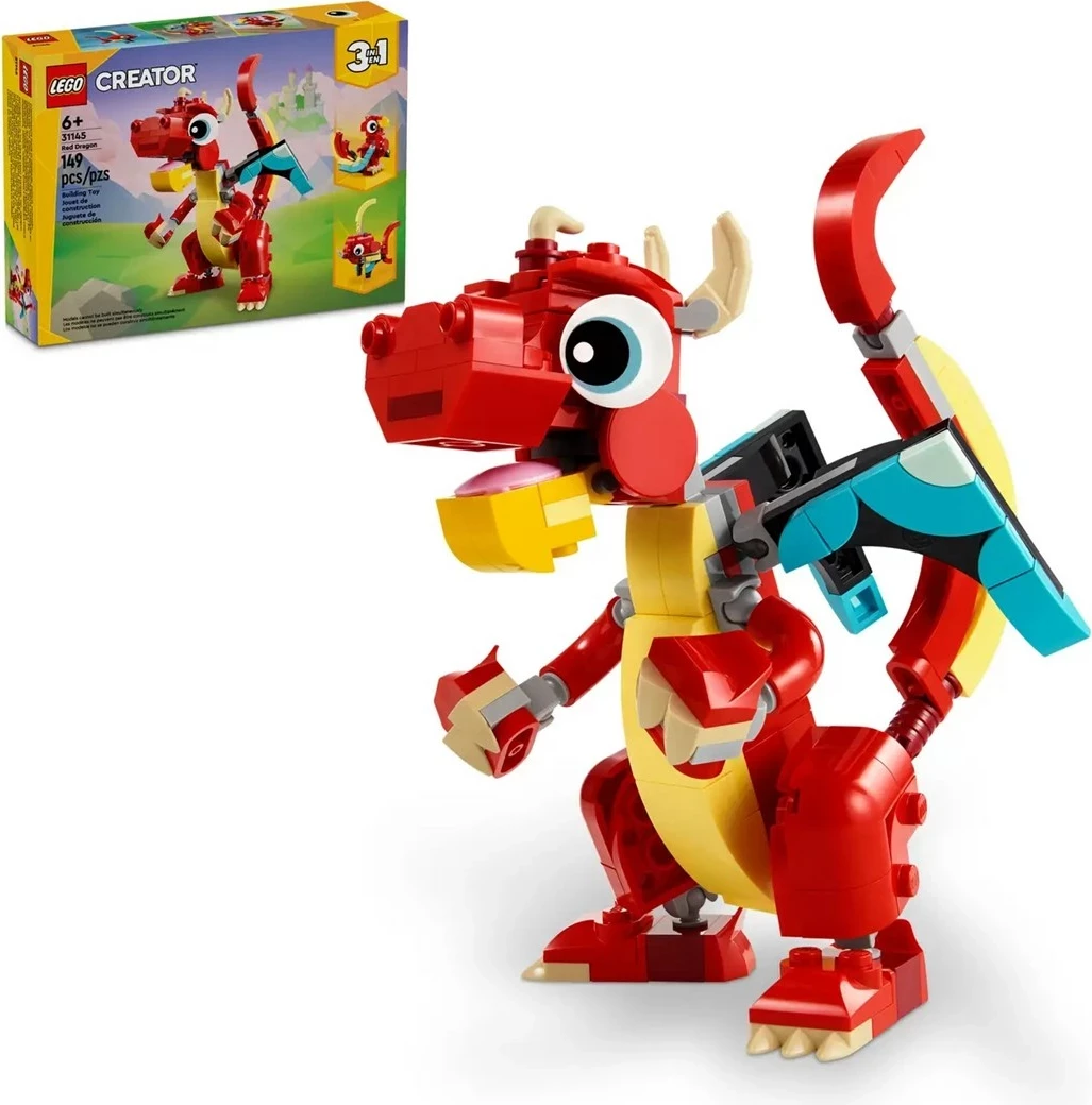 Lego Creator 3 në 1 31145 Dragoi i Kuq