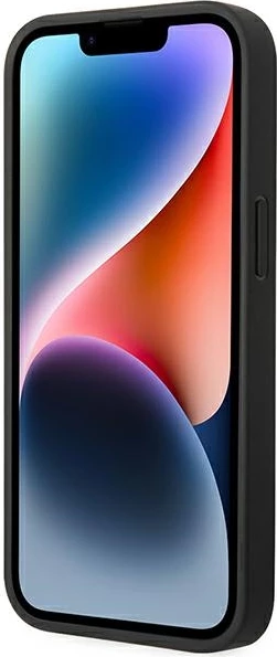 Mbështjellës BMW BMHCP14M22NBCK për iPhone 14 Plus 6.7", lëkurë karbon, zi