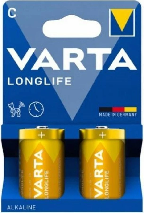 Bateri alkaline Varta Longlife LR14 (C), 2 copë