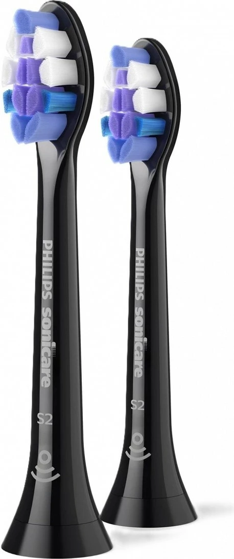 Kokë zëvendësuese për furçë dhëmbësh elektrike Sensitive standard, Philips HX6052/88, e zezë, set 2 copë