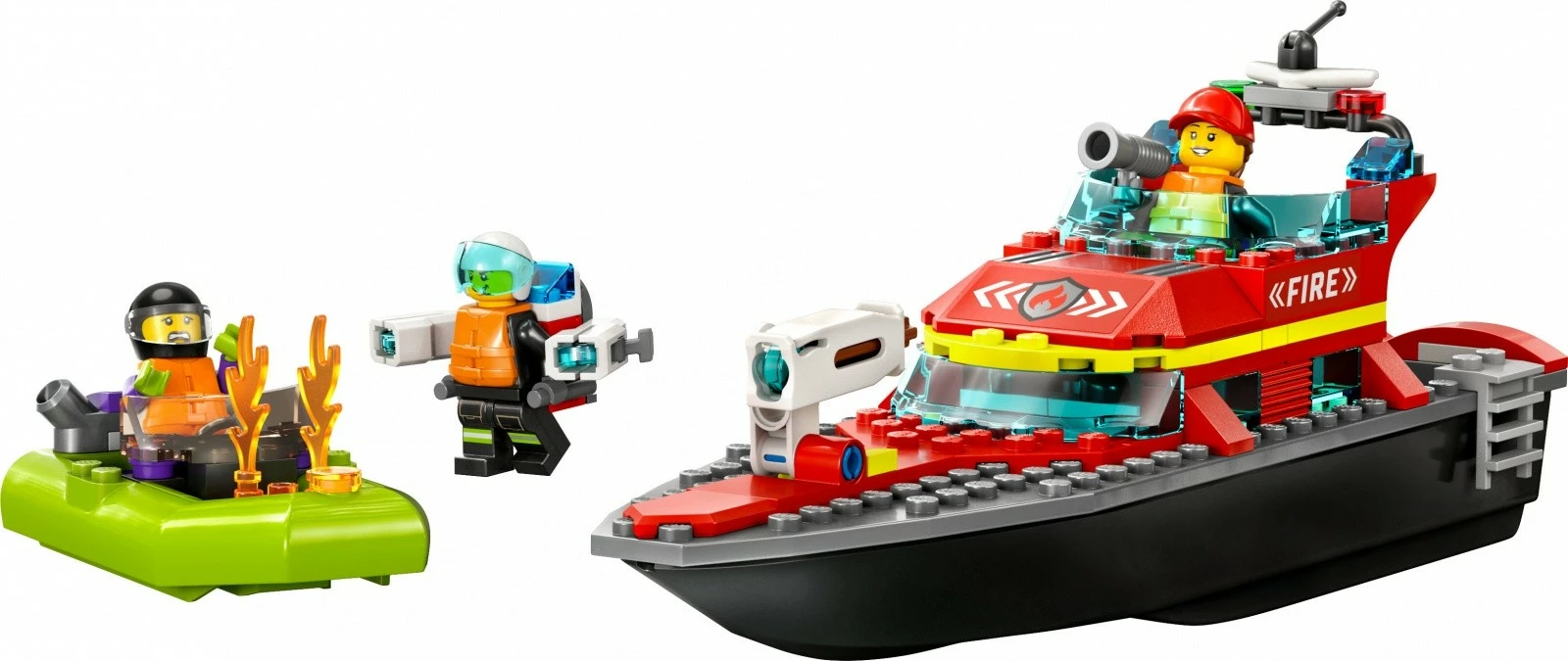 Set ndërtimi LEGO City Fire Boat 60373, 144 pjesë, për fëmijë