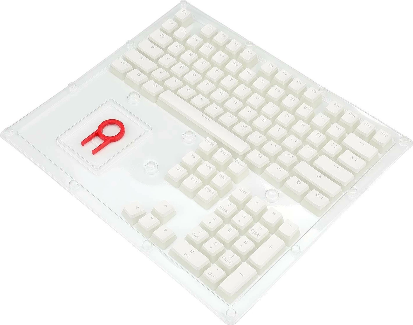Keycaps Redragon A130 PBT Doubleshot, 104 copë, bardhë