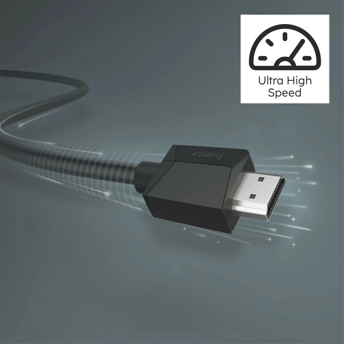Kabllo HDMI Hama 2.0b, 0.75m, e zezë