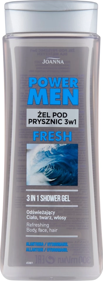 Xhel dushi 3-në-1 për meshkuj Joanna Power Men Fresh, 300ml