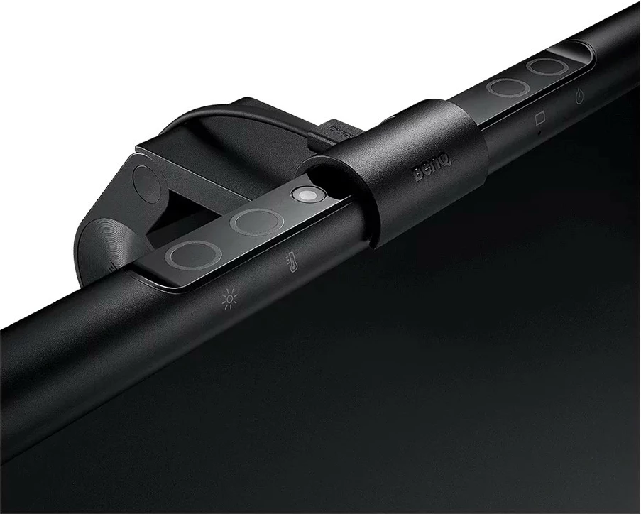 Dritë shirit monitori, BenQ, ScreenBar CLIP 9H.W42WT.EQ2, USB-C 5V/1A, 15 nivele ndriçimi me sensor automatik, e zezë