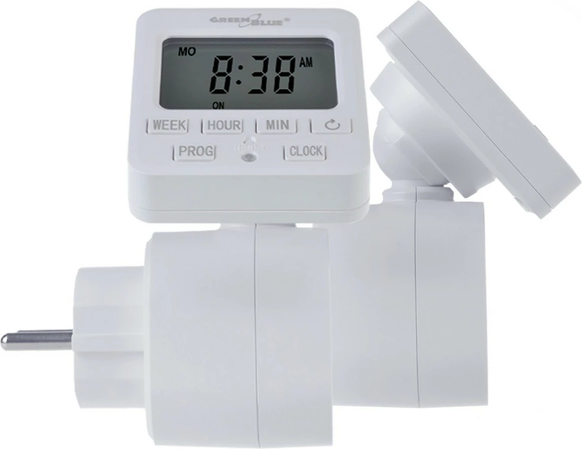 Programator kohe digjital GreenBlue GB605E, 16A, i bardhë