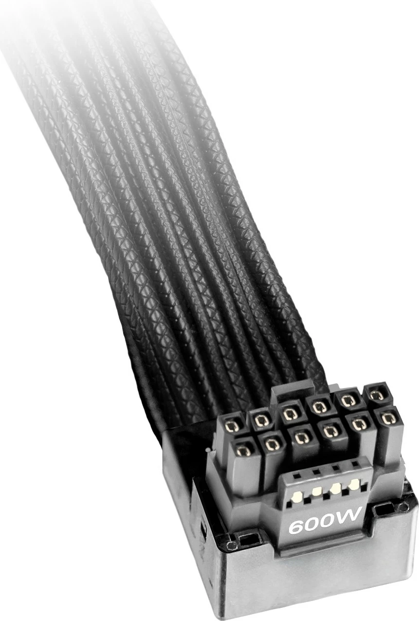 Kabllo Be Quiet! 12V-2X6 / 12VHPWR 90° REVERSED CHR-7710, e zezë