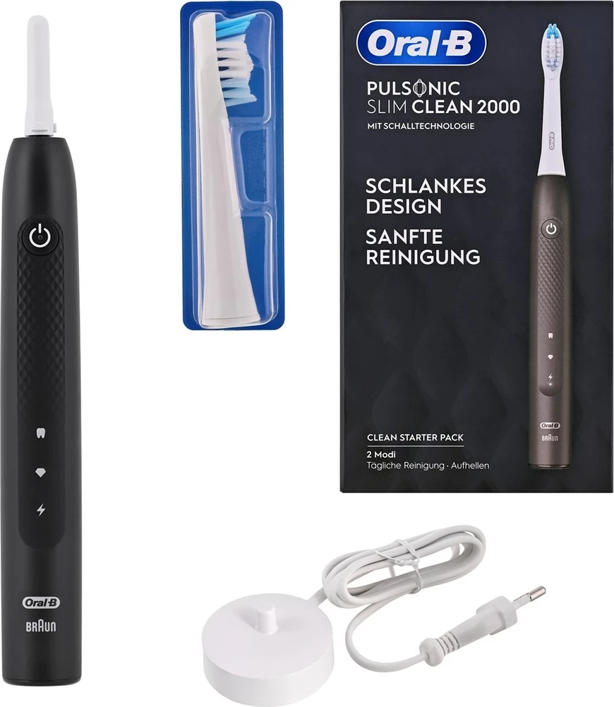 Furçë dhëmbësh elektrike Braun Oral-B Pulsonic Slim Clean 2000, e zezë