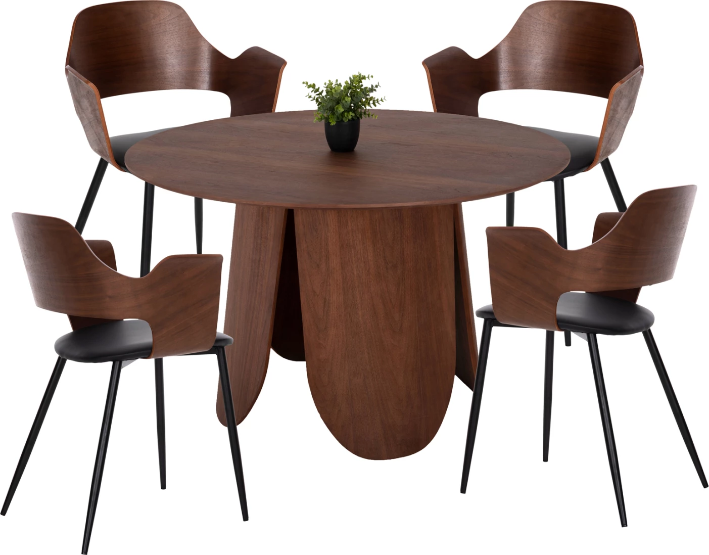 Set për darkë 5 pjesë, tavolinë DENTY dhe 4 karrige VELP