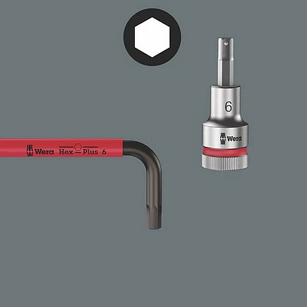 Set çelësa inbus Wera 9 copë, me mbështjellës plastik, me kuti, multikolor