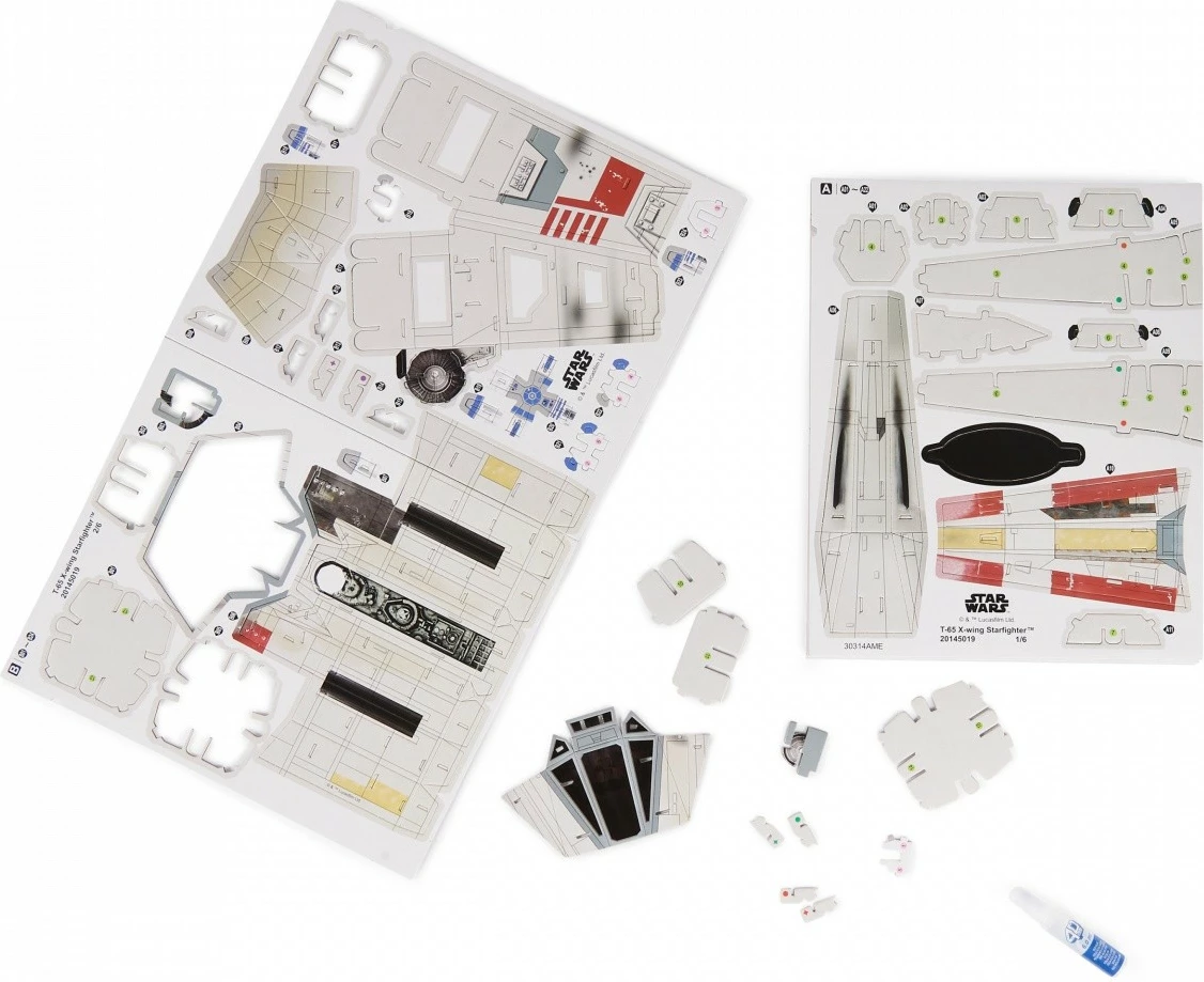 Puzzle 4D Star Wars Spin Master X-Wing T-65, 160 pjesë, plastikë