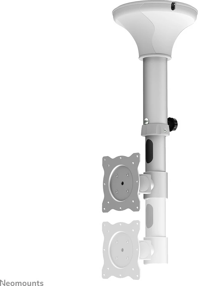Mbajtës tavani për monitor/TV Neomounts FPMA-C025SILVER, 10-30 inç, rrotullues, argjend
