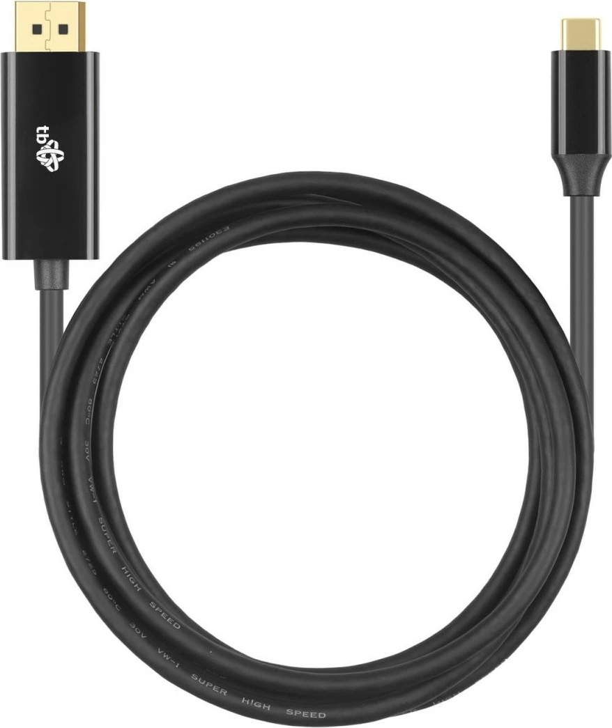 Kabllo USB-C në DisplayPort TB AKTBXVDUSBCDP2B, 2m, e zezë