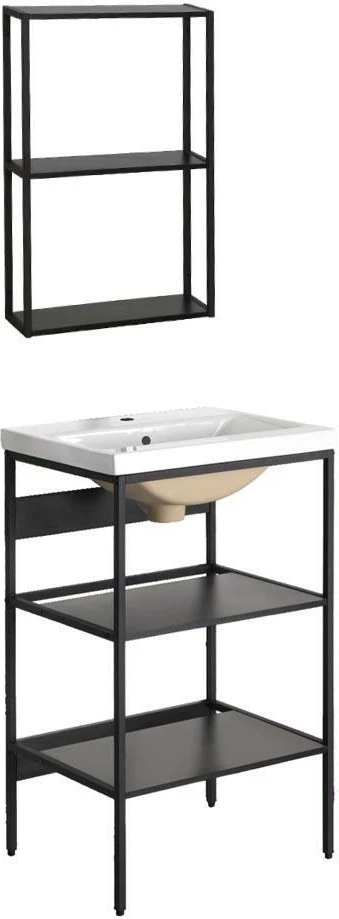 Raft lavamani LANDMEGA, me lavaman, Ngjyrë e zezë