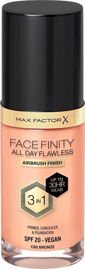 Fondatinë Max Factor Facefinity All Day Flawless 3-in-1 C80 Bronze 30ml