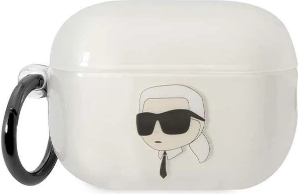 Mbështjellës Karl Lagerfeld KLAP2HNIKTCT për AirPods Pro 2, transparent, me unazë