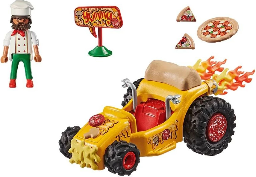 Set figurina Playmobil Funstars 71634 Racing: Pizza, 37 pjesë