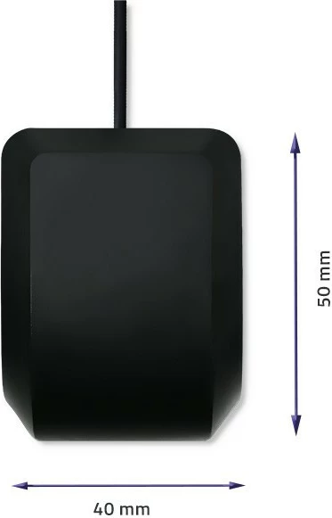 Antenë GPS Qoltec 57038, 28dBi, e jashtme, e zezë