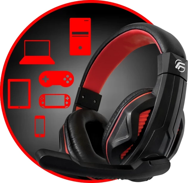 Kufje gaming Fenner PC13, e kuqe