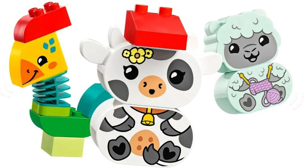 Set lodrash LEGO DUPLO 10412 My First Animal Train, 19 pjesë, shumëngjyrëshe