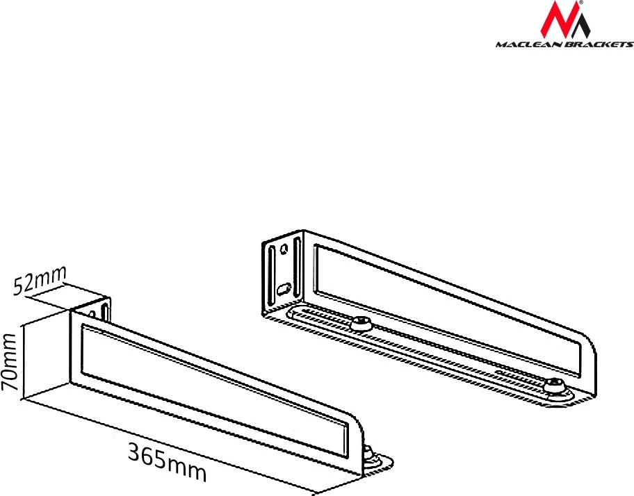 Mbajtëse muri për mikrovalë Maclean MC-807, e zezë