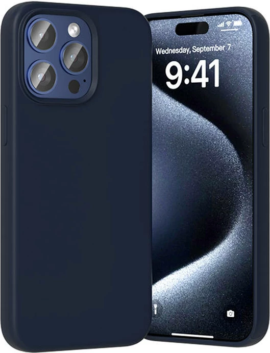 Mbështjellës Vention KUFL0-30 për iPhone 15 Pro, silikon, MagSafe, kaltër