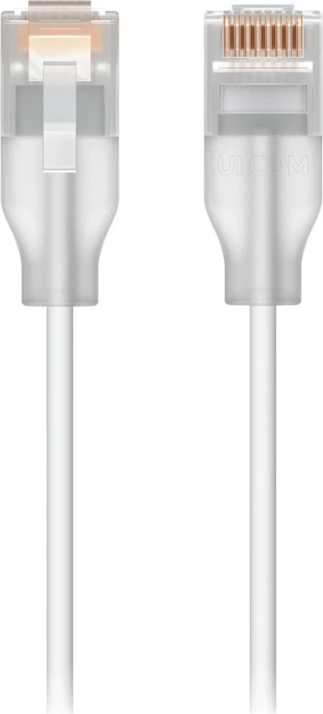 Kabëll rrjeti Ubiquiti UACC-Cable-Patch-EL-0.3M-W, Cat6, Translucent, Bardhë