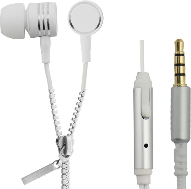 Kufje in-ear Esperanza ZIPPER EH161W me mikrofon, të bardha