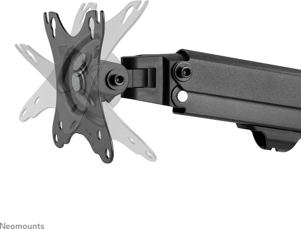 Krah monitori Neomounts FPMA-D650DBLACK, për 2 monitorë, 17-27 inç, rregullim lartësie me gas spring, ngjyrë e zezë