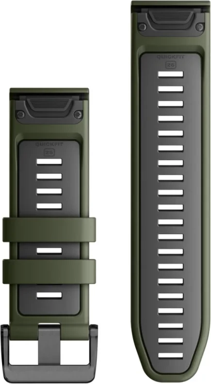 Rrip për smartwatch Garmin QuickFit® 26 Bands, Silicone, Moss & Graphite