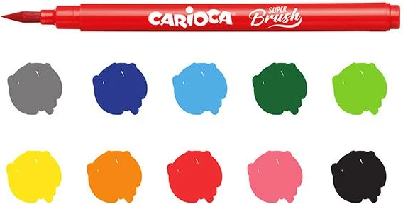 Markerë Carioca Super-Brush 10 Ngjyra