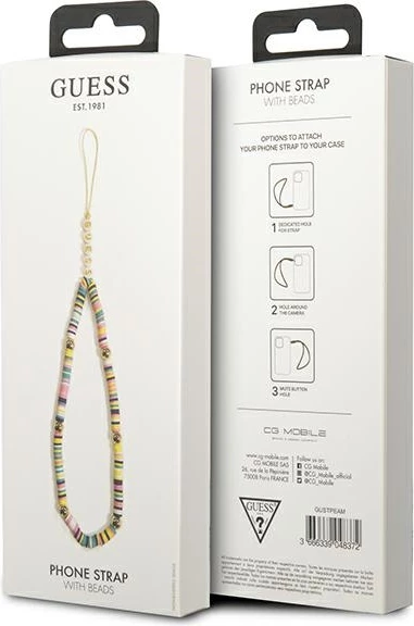 Mbështjellës varëse Guess GUSTPEAM Phone Strap, Heishi Beads, shumëngjyrëshe