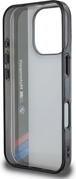Mbështjellës BMW Motorsport IML Vertical Stripe për iPhone 16 Pro, Gri