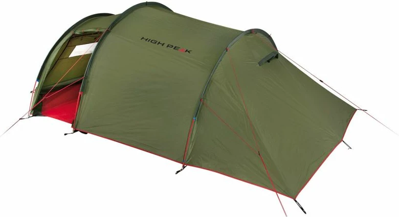 Çadra turistike High Peak Falcon 4, e kuqe dhe e gjelbër