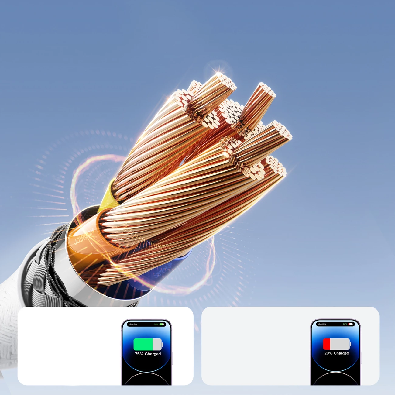 Kabllo Joyroom S-A28 Flash Series, USB-A në Lightning, 2m, 3A, Bardhë