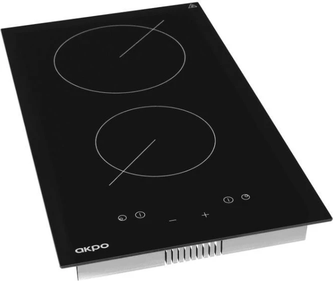 Pllakë qeramike Akpo PKA30830/2, 2 zona, 3000W, e zezë